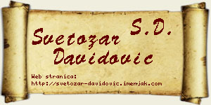 Svetozar Davidović vizit kartica